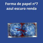 Formulario de papel Nº7 encaje azul oscuro pk.100