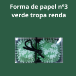 Formulario de papel n.º 3, cordón de tropa verde, paquete de 100