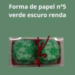 Formulario de papel Nº5 Encaje verde oscuro pk.100