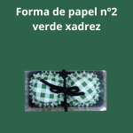 Formulario de papel n.° 2, verde oscuro, a cuadros, paquete de 100