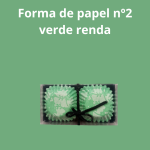 Formulario de papel Nº2 Encaje verde a cuadros pk.100