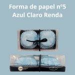 Formulario de papel Nº5 Encaje azul claro pk.100