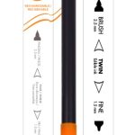 Marcador de pintura naranja recargable PM