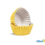 Molde de papel gourmet amarillo de 2,5 x 2,5 x 3 cm (paquete de 100)