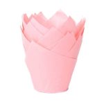 Tulipanes rosa bebé para muffins, paquete de 36