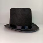 Sombrero de copa negro para adulto