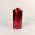 Vela navideña roja 12,5x6cm