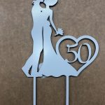 Topper de MDF 50 años de matrimonio 23cm