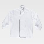 Bata de laboratorio blanca con raya negra talla M