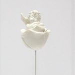 Ángel con espiga en flor 5cm