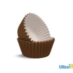 Bandeja de papel gourmet marrón 2,5 x 2,5 x 3 cm E