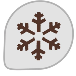 Plantilla de plástico redonda de 26 cm Copo de nieve