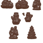 Molde de acetato navideño 6 mod.