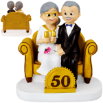 Novios 50 años en el sofá 16cm