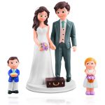 Novios con niños 18cm