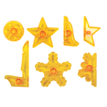 Molde de estrella 3D de 6 cm, 2 modelos