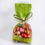 Bolsa de PP con corazones de Pascua verdes (80 x 40 x 250 m)