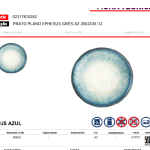 Plato llano de gres ÉFESO AZ 28x2cm