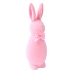 Conejito de Pascua de terciopelo rosa de 15 cm