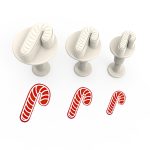 Herramienta para cortar bastones de Navidad con eyector (3 unidades)