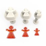 Cortador de ángel navideño con eyector (3 piezas)