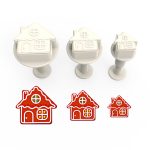 Cortador de casa navideña con eyector 3 piezas