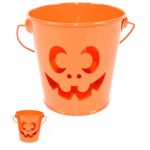 Cubo metálico de Halloween 10,5 x 10,5 x 7,5 cm