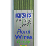 Alambre floral verde, calibre 22, paquete de 50