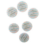 Anfitriones redondos para baby shower, revelación de género, 5 cm, 12 unidades