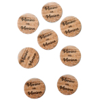 Anfitriones redondos para baby shower, revelación de género, 5 cm, 12 unidades