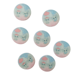 Anfitriones redondos para baby shower, revelación de género, 5 cm, 12 unidades