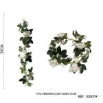 Rosas con Verdor 55cm