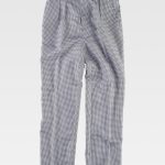 Pantalón de hotel blanco/negro talla
