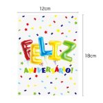 Invitación de Feliz Cumpleaños 12x18cm 6 Piezas.