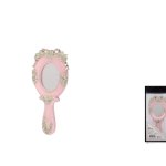 Espejo vintage de resina rosa 18,5 x 8 cm