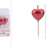 Velas de corazón de oro rosa (5 unidades)