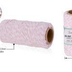 Hilo de algodón rosa 60m