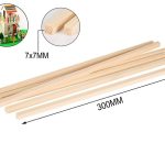 Palo de madera 7x7x300mm 6 piezas
