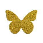 Mariposa decorativa dorada 3D de 10 cm, 12 unidades