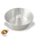 Molde de aluminio para bizcocho con tubo de 12 cm
