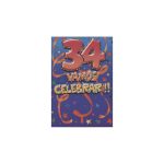 Postal del 34 cumpleaños