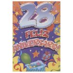 Postal del 28 cumpleaños