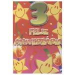 Tarjeta de tercer cumpleaños