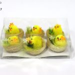 Nido con pollitos amarillos Caja de 6