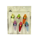 Pájaro colorido 8cm Caja.12