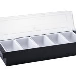 Porta condimentos con 5 compartimentos 49,5 x 9,5 cm