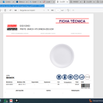 Plato Snack de Porcelana Nº3 20,5cm