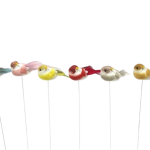 Caja de 12 pájaros de 6 colores de 9 cm