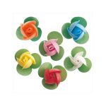 Mini Rosa Surtida con hoja de oblea 3cm caja de 150