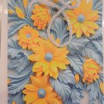 Bolsa de papel con flores 23x18x11cm